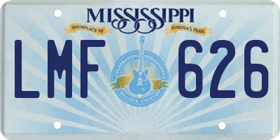 MS license plate LMF626
