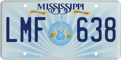 MS license plate LMF638