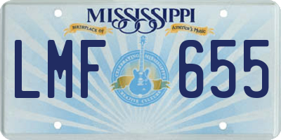 MS license plate LMF655