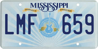 MS license plate LMF659