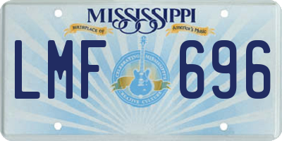 MS license plate LMF696