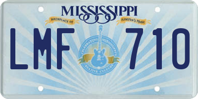 MS license plate LMF710