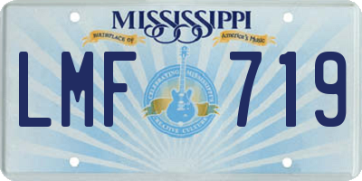 MS license plate LMF719