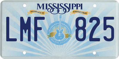MS license plate LMF825