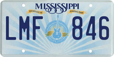 MS license plate LMF846
