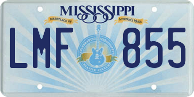MS license plate LMF855