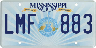 MS license plate LMF883
