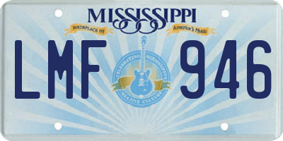 MS license plate LMF946