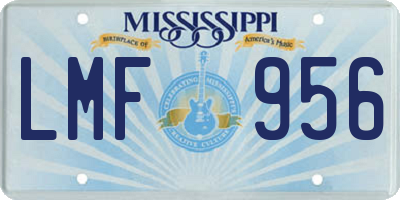 MS license plate LMF956