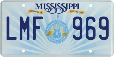 MS license plate LMF969