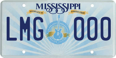 MS license plate LMG000