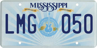 MS license plate LMG050