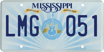 MS license plate LMG051
