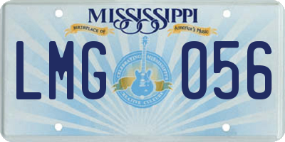 MS license plate LMG056