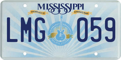 MS license plate LMG059