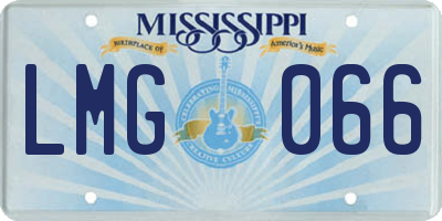 MS license plate LMG066