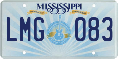 MS license plate LMG083