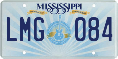 MS license plate LMG084