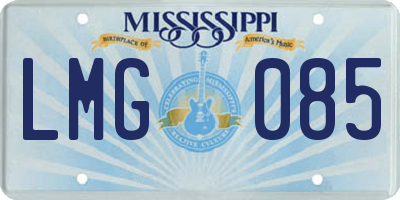 MS license plate LMG085