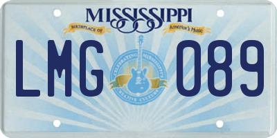 MS license plate LMG089