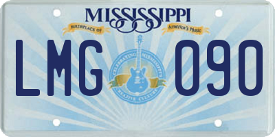 MS license plate LMG090