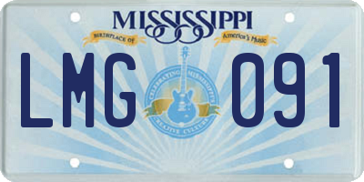 MS license plate LMG091