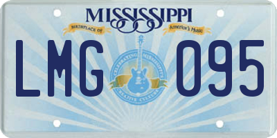 MS license plate LMG095