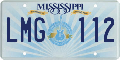 MS license plate LMG112