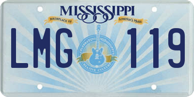 MS license plate LMG119