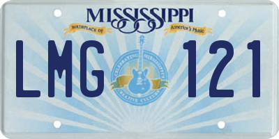 MS license plate LMG121