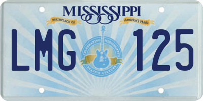 MS license plate LMG125