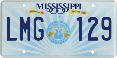 MS license plate LMG129