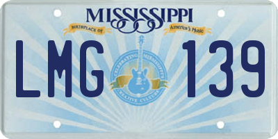 MS license plate LMG139