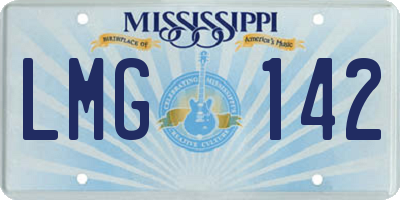 MS license plate LMG142