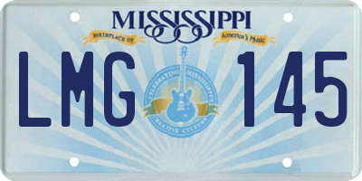 MS license plate LMG145
