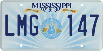 MS license plate LMG147
