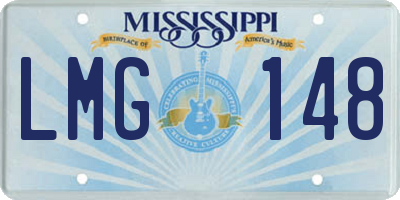 MS license plate LMG148