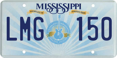 MS license plate LMG150
