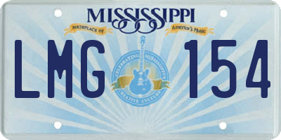 MS license plate LMG154
