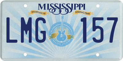 MS license plate LMG157