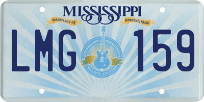 MS license plate LMG159