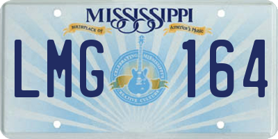 MS license plate LMG164