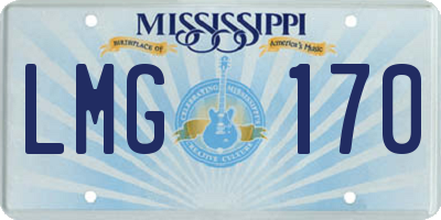 MS license plate LMG170