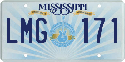 MS license plate LMG171