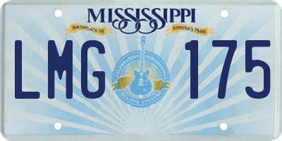 MS license plate LMG175