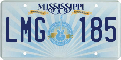 MS license plate LMG185