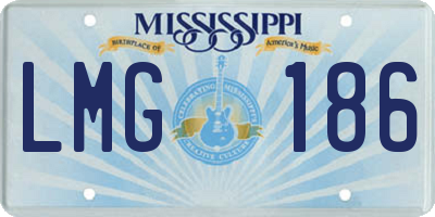 MS license plate LMG186