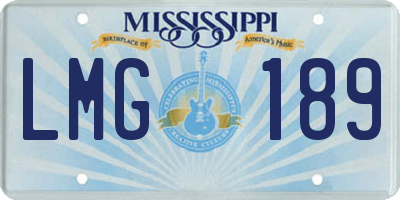 MS license plate LMG189
