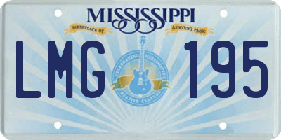 MS license plate LMG195
