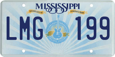 MS license plate LMG199